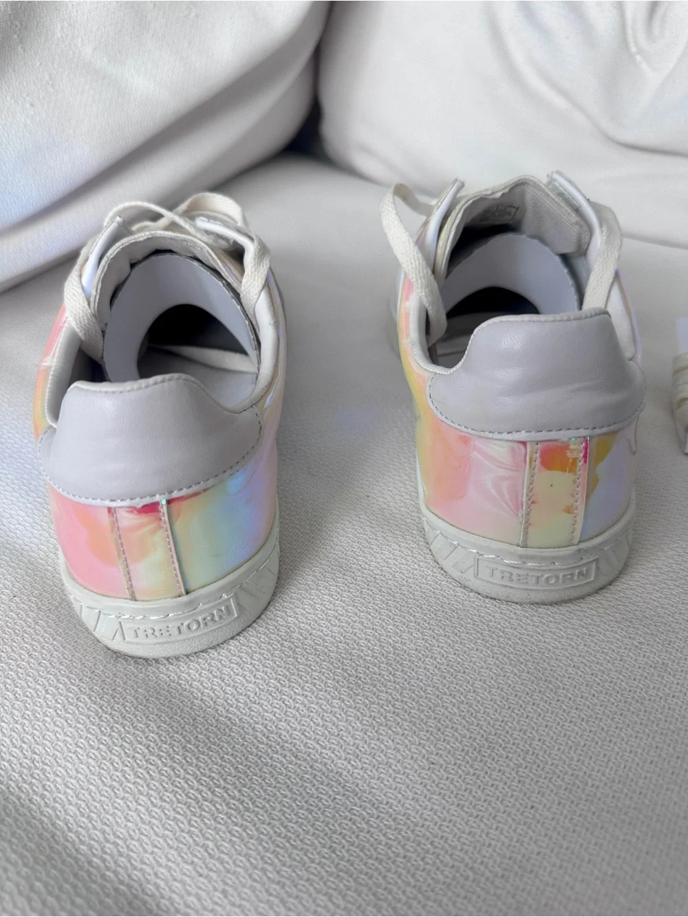 Tretorn Holographic Rainbow Patent Leather Sneakers | Size 9 | Excellent